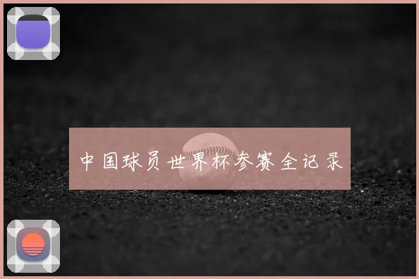 中国球员世界杯参赛全记录
